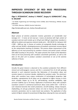 Papers - 2015 RedMud Conference | Bauxite Residue Valorization