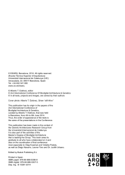 ESARQ, Barcelona, 2014. All rights reserved.