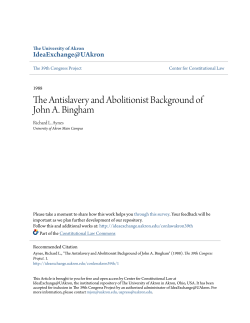The Antislavery and Abolitionist Background of John A. Bingham