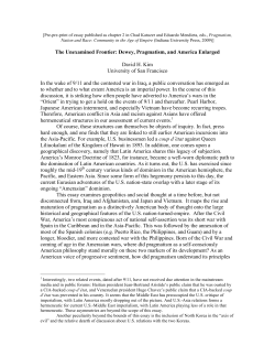 The Unexamined Frontier: Dewey, Pragmatism, and