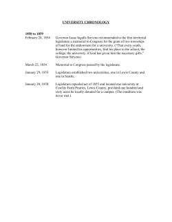 University Chronology - University of Washington Libraries