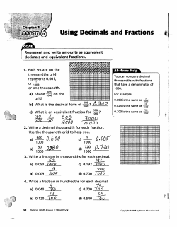 Using Decimals and Fractions