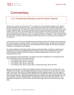 Presidential Elections -- Stock Market