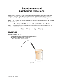 Endothermic and Exothermic Reactions