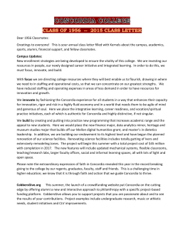 Dear 1956 Classmates: Greetings to everyone! This is your annual