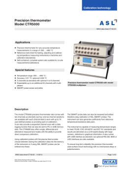 Precision thermometer Model CTR5000