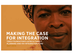 Making the Case for Integration: Tides Foundation&acirc;&euro;&trade;s Africa