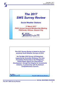 SWS Survey Review - Social Weather Stations