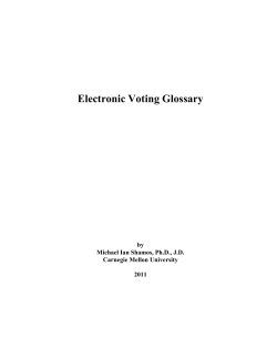 Electronic Voting Glossary