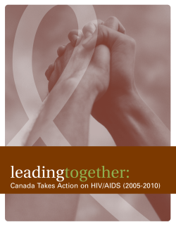 Leading Together: Canada Takes Action on HIV/AIDS, (2005
