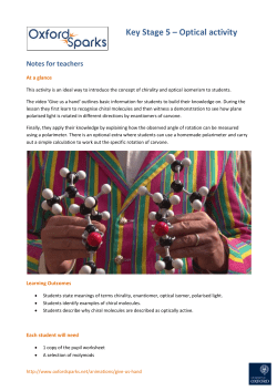 Key Stage 5 &ndash; Optical activity