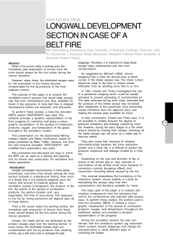 longwall development section in case of a belt fire