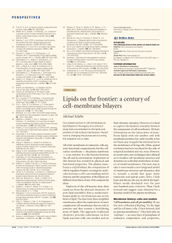 Lipids on the frontier: a century of cell