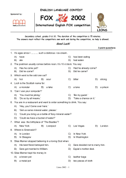 FOX 2002 - foxcompetition.hu