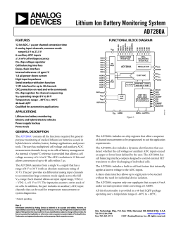 Lithium Ion Battery Monitoring System AD7280A
