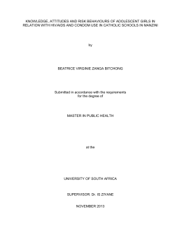 knowledge, attitudes and risk behaviours of adolescent girls in
