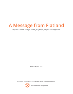 A Message from Flatland - First Ascent Asset Management