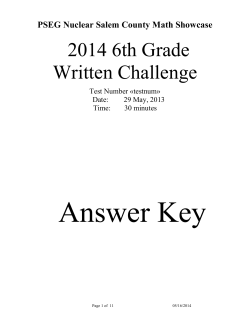 2014 - pseg nuclear Salem County Math Showcase