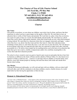Our Charter - treeoflifeschool.net