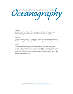 DOwNLOADED - The Oceanography Society