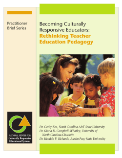 Becoming Culturally Responsive Educators