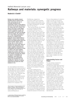 Railways and materials: synergetic progress
