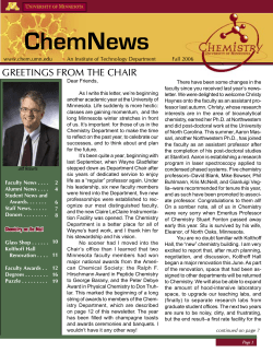 2006 Newsletter - Chemistry`s home page.