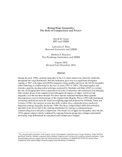 Rising Wage Inequality: The Role of