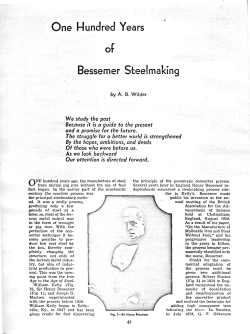 One Hundred Years of Bessemer Steelmaking