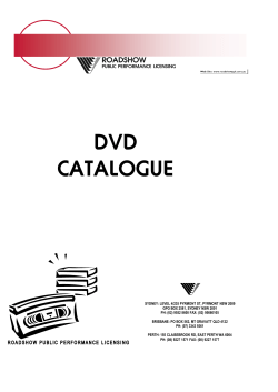 dvd catalogue - Curtin Student Guild