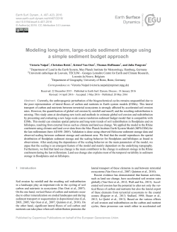 Modeling long-term, large-scale sediment storage using a simple