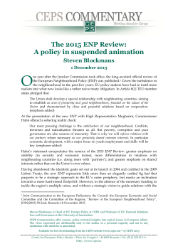 The 2015 ENP Review: A policy in suspended animation