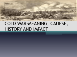 cold war:meaning, causes, history and impact