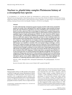 Nuclear vs. plastid data: complex Pleistocene history of a