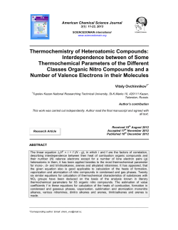 Thermochemistry of Heteroatomic Compounds