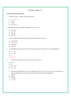 Test bank chapter (3) Choose the correct answer