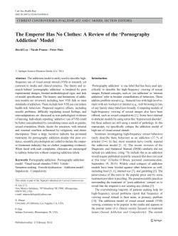 The Emperor Has No Clothes: A Review of the `Pornography