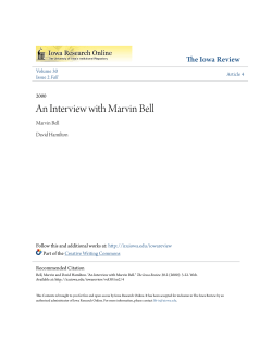 An Interview with Marvin Bell - Iowa Research Online