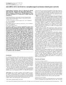 microRNA-141 is involved in a nasopharyngeal