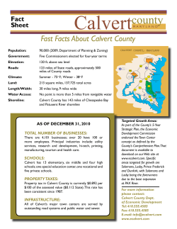 Fast Facts About Calvert County