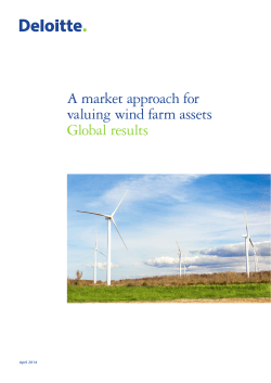 A market approach for valuing wind farm assets Global