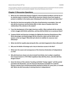 Chapter 5 Discussion Questions