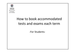 How to book accommodated tests and exams each term