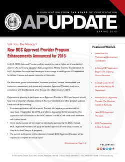 New BOC Approved Providers