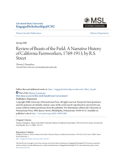A Narrative History of California Farmworkers, 1769