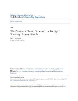 The Persistent Nation State and the Foreign Sovereign Immunities Act