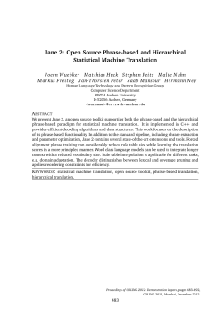 Jane 2: Open Source Phrase-based and Hierarchical Statistical