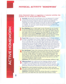 i physical activity `homework`