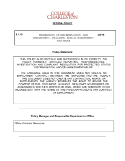 9.1.10 - College of Charleston Policy Website