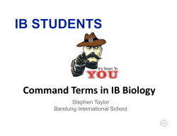 IB Command Terms with Examples